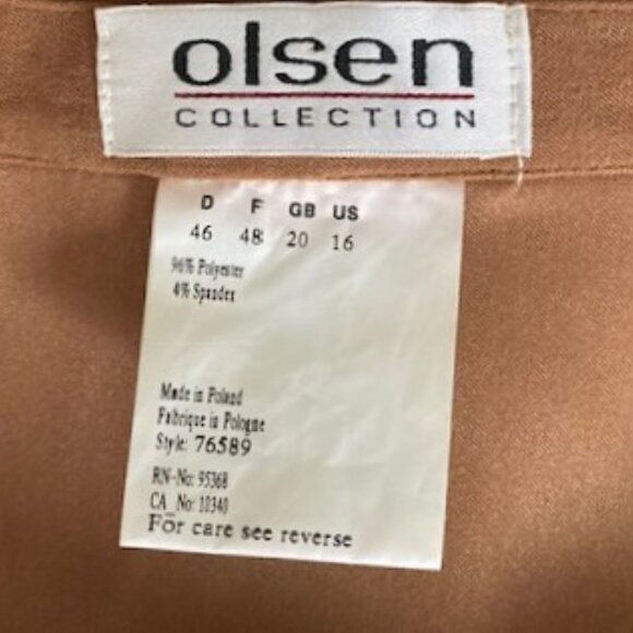 Olsen Caramel Brown Two-Piece Sweater and Skirt Set - Picture 12 of 12